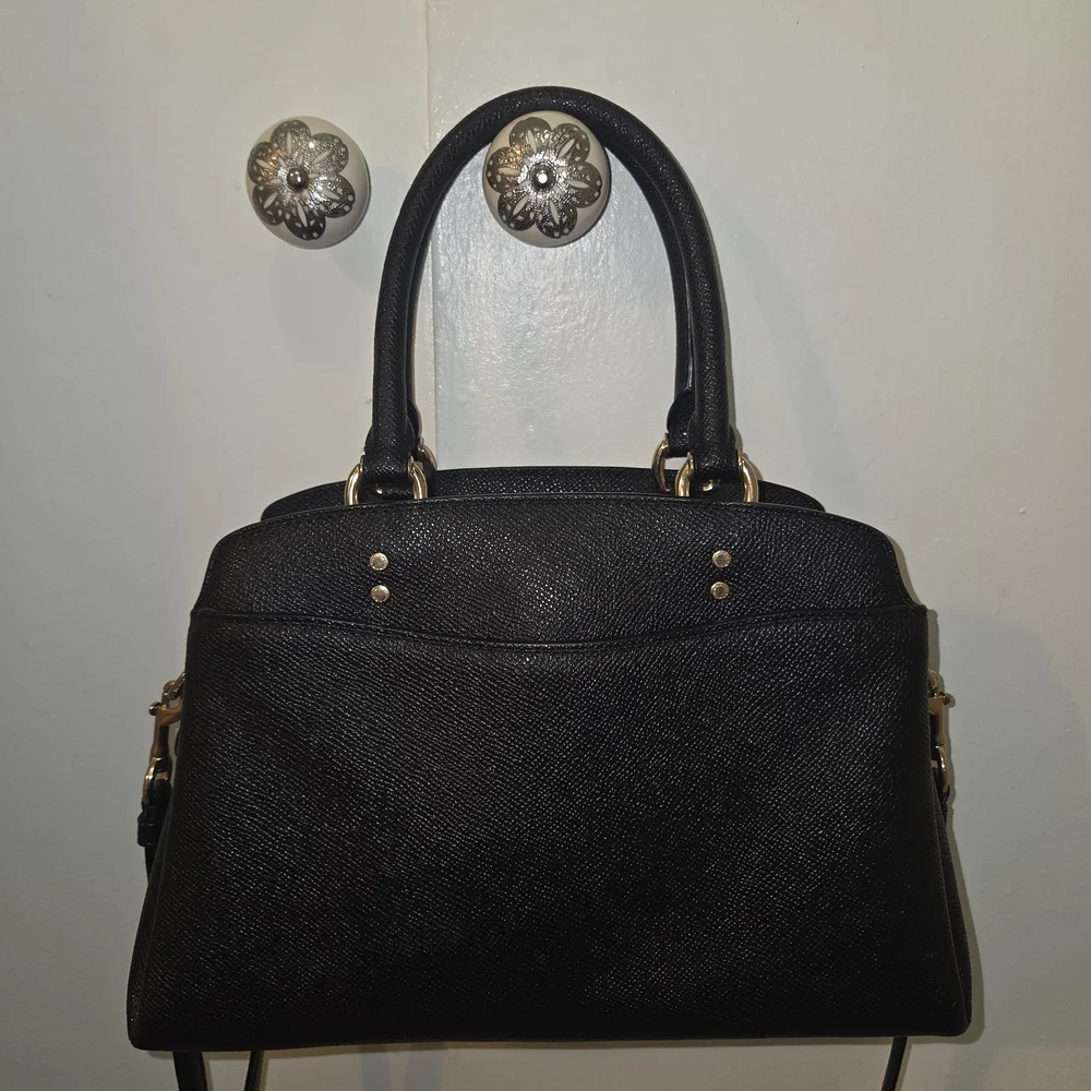 Coach Black Leather Mini Lillie Carryall - Picture 2 of 7